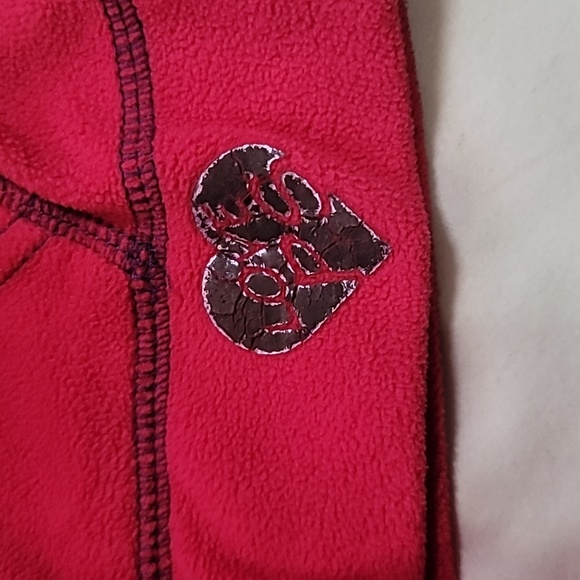 Pink w/ Purple Stitching Pullover Fleece - Picture 4 of 4